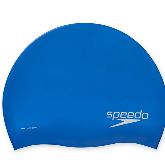 Speedo Other - Speedo Silicone Swim Cap Adult OS Sapphire Blue Competition Meets Pool Pro NWT